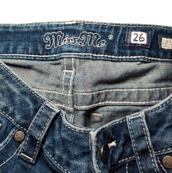 Miss Me Patchwork Ankle Skinny Jeans - Picture 5 of 7